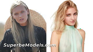 SUPERBE MODELS - (Dasha Elin, Bella Luz) - BLONDE COMPILATION! Gorgeous Models Undress Slowly And Role of Their Perfect Females Only Be incumbent on You