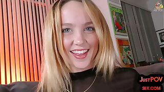 POV anal teen talks dirty while assdrilled in oiled butthole